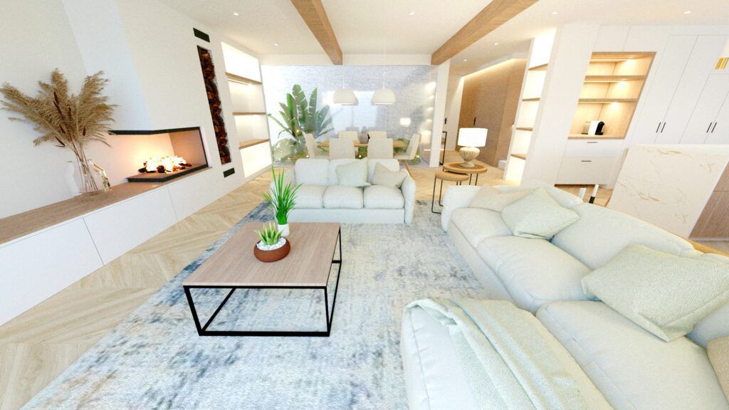 Render fotorrealista de proyecto de interiorismo en Barcelona