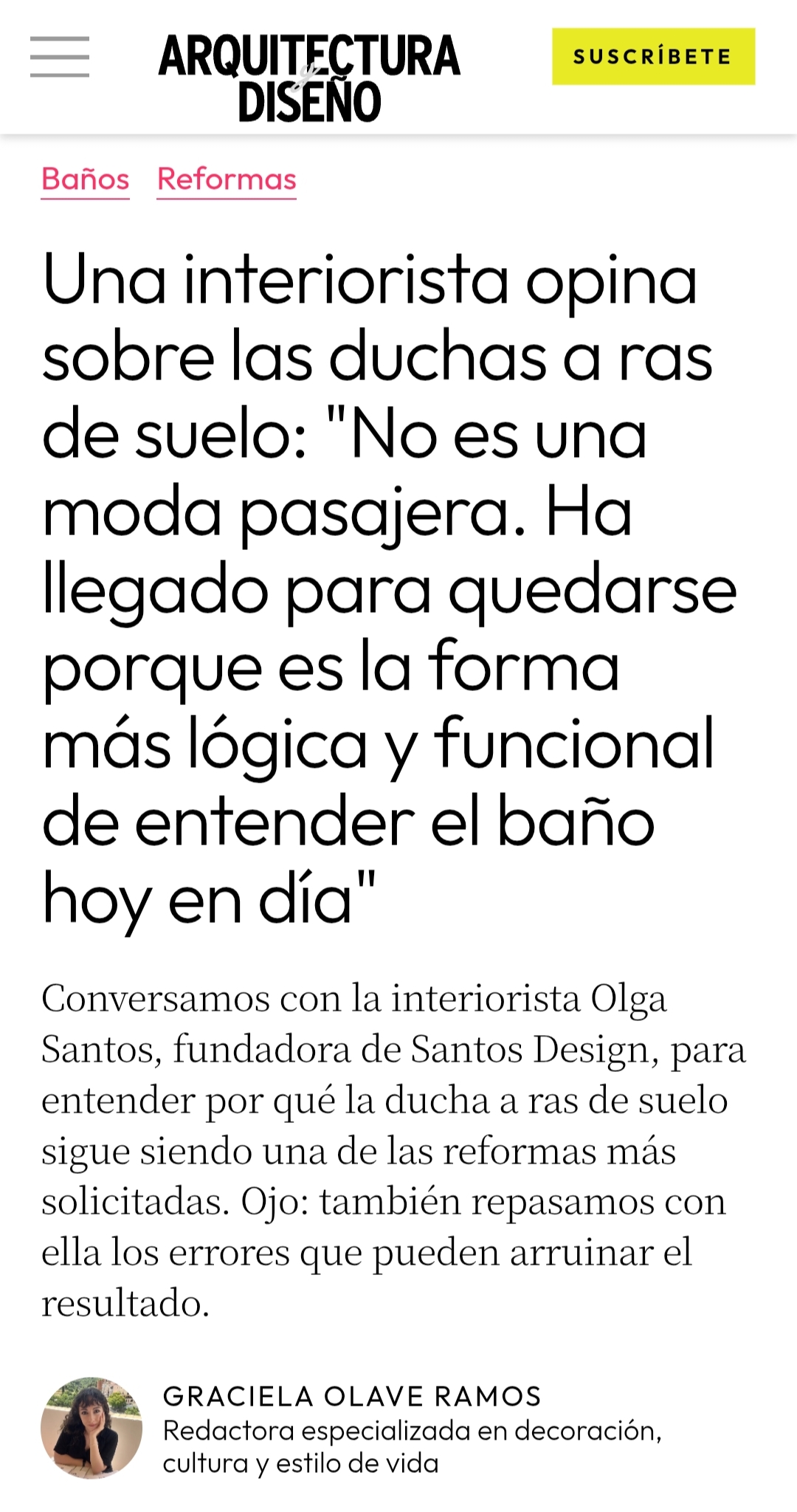 duchas a ras de suelo